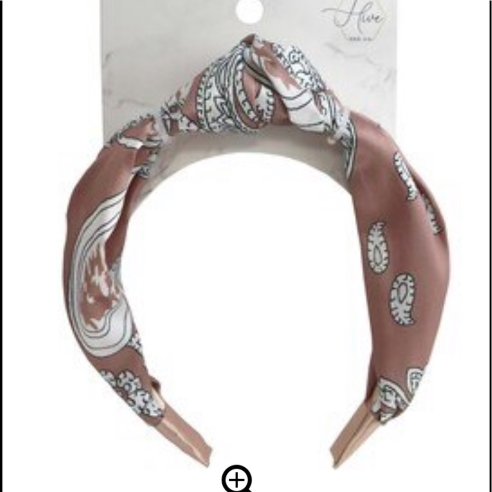 Hive and Co Braided Fabric Paisley Print Headband